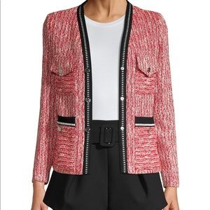 Maje Women's Red Vivor Tweed Jacket.